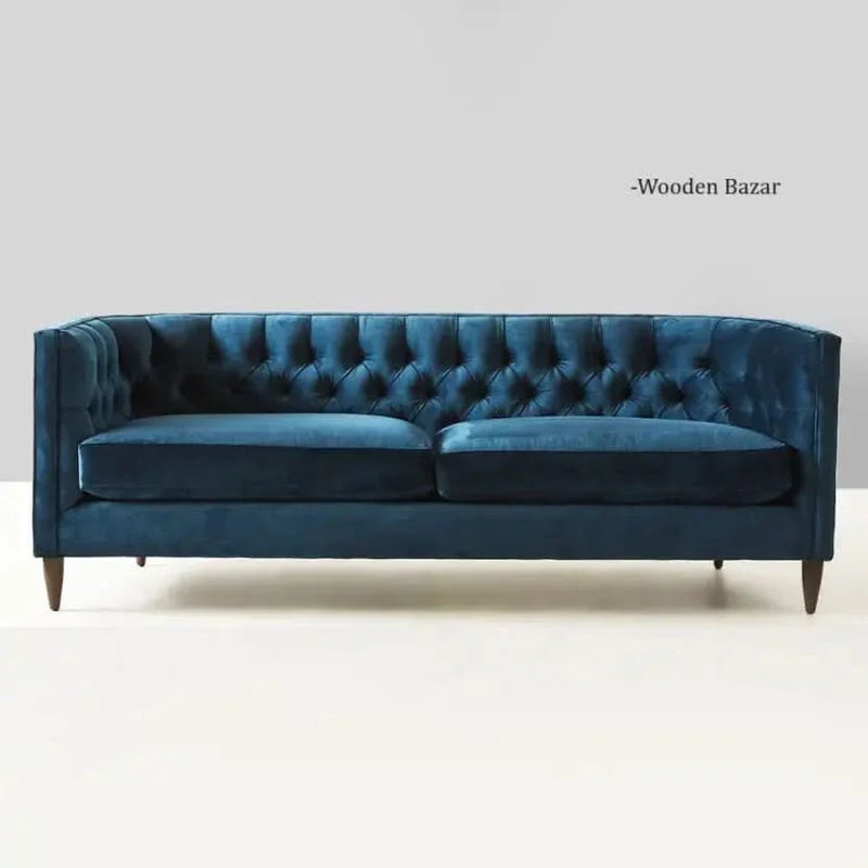 Gorgeous 3 Seater Bloom Chesterfield Sofa In Peacock Color