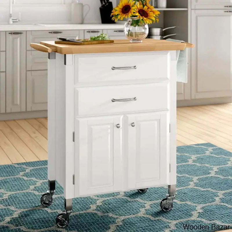 Hamilton Wood Kitchen Cart Kitchen trolley cart cabinet kitchen island with storage