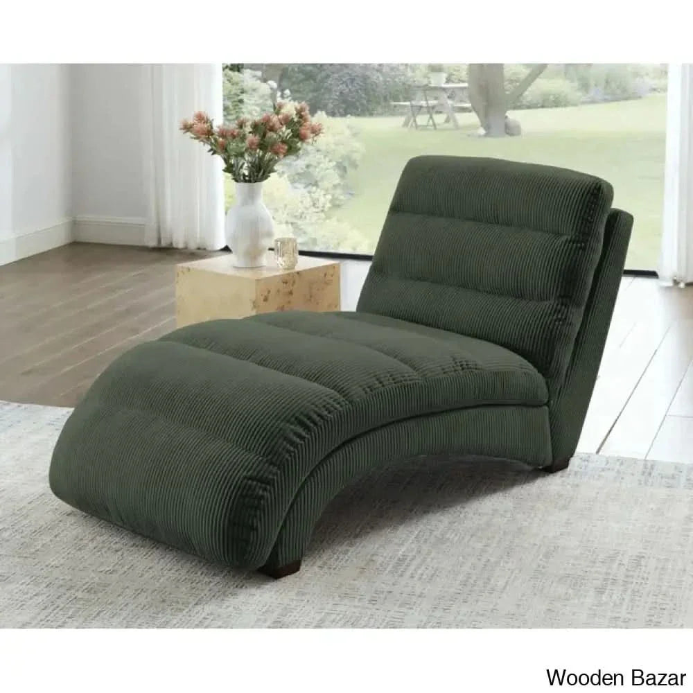 Hamingo New Upholstered Chaise Lounge - Craft Decor Dark Gray Corduroy