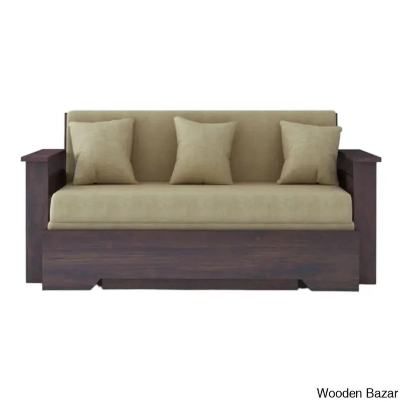 HARBOR 3 SEATER WALNUT SOFA - Wooden Bazar