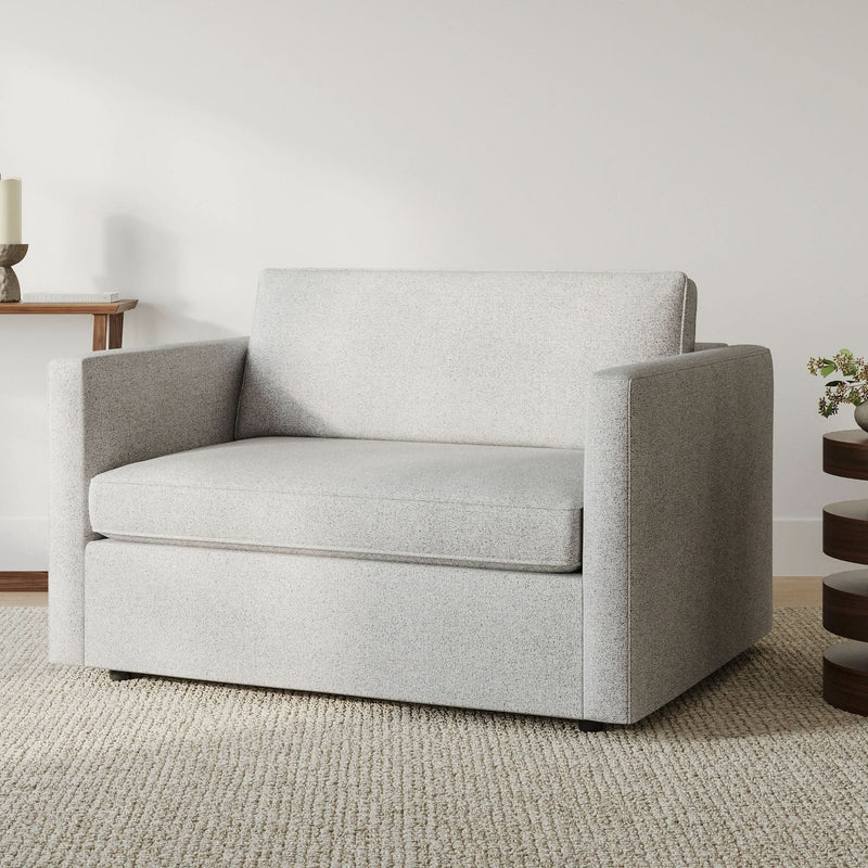 Haprix Oversized Chair and a Half in Soft Gray Upholstery - Craft Decor
