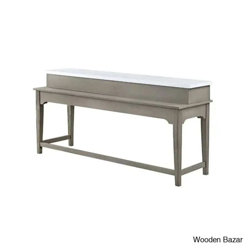 Helly Elegant 3 Seater Dining Table Set With Marble Top