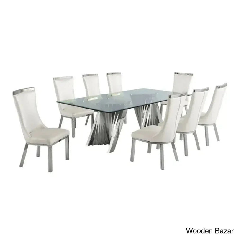 Hendrich New 8 Seater Double Pedestal DIning Table Set