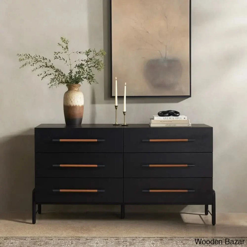 Idalis 6 Chest of Drawer in Solid Wood With Functional Elegance