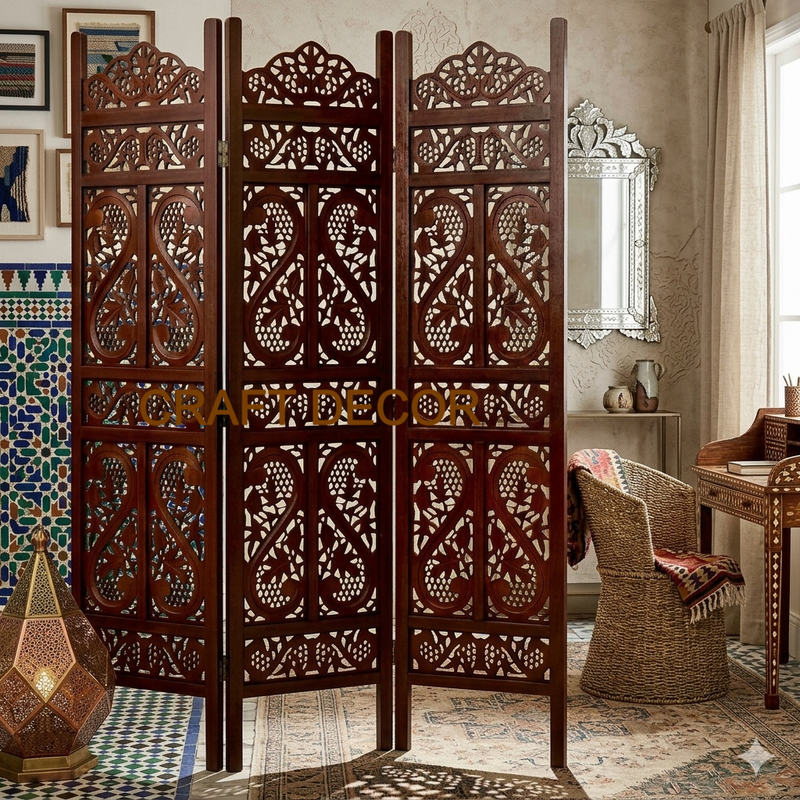 Wooden Room Divider Partition for Living Room