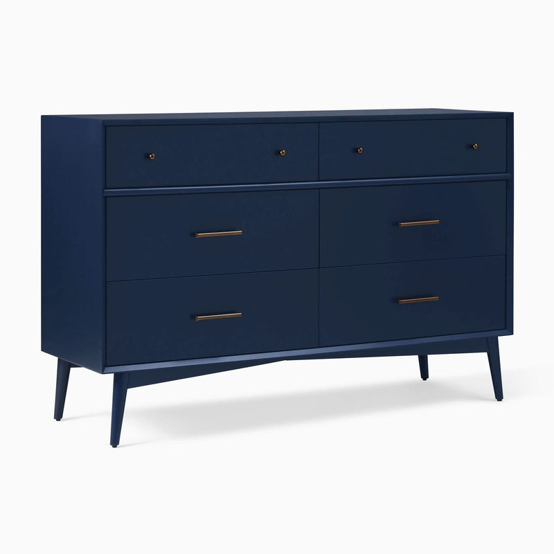 Anikmid Mid-Century Painted 6-Drawer Dresserv - Craft Decor