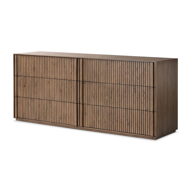 Yearun Oak 6-Drawer Dresser - Craft Decor