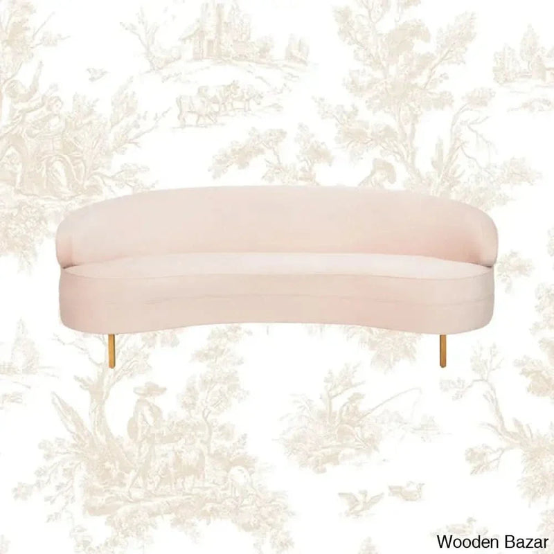 Jacqeuline Recessed Arm 3 seater Sofa - Wooden bazar