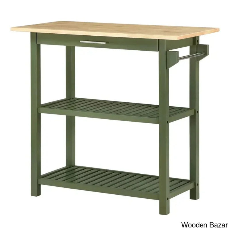 Janxiel 40'' Wide Prep Table with Drawer Kitchen trolley cart cabinet kitchen island with storage