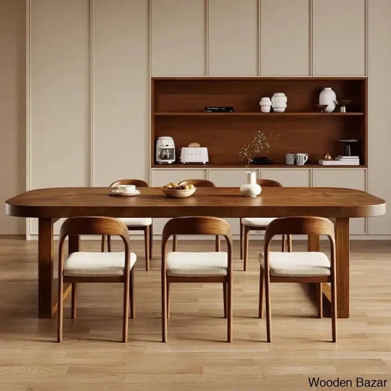 Janyra 7 - Piece Solid Wood Sled Dining Set