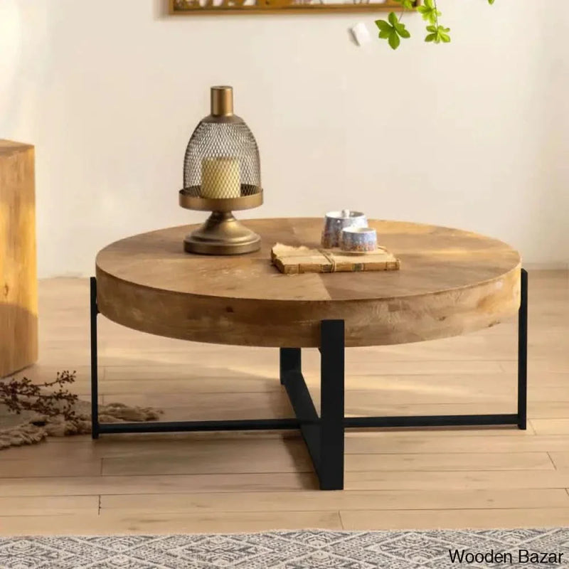 Jarrel Solid Wood Top Coffee Table and center table