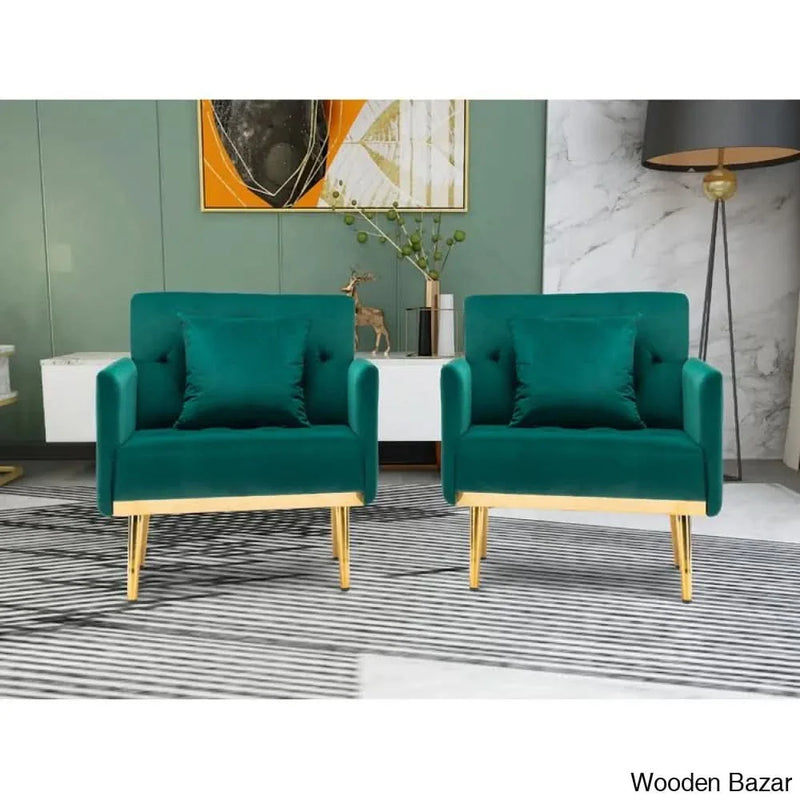 Jeopardy Wide Tufted Armchair (Set of 2)