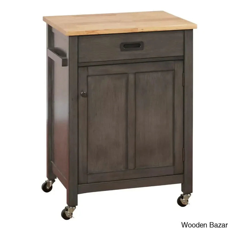 Jonesville Kitchen Cart Kitchen trolley cart cabinet kitchen island with storage