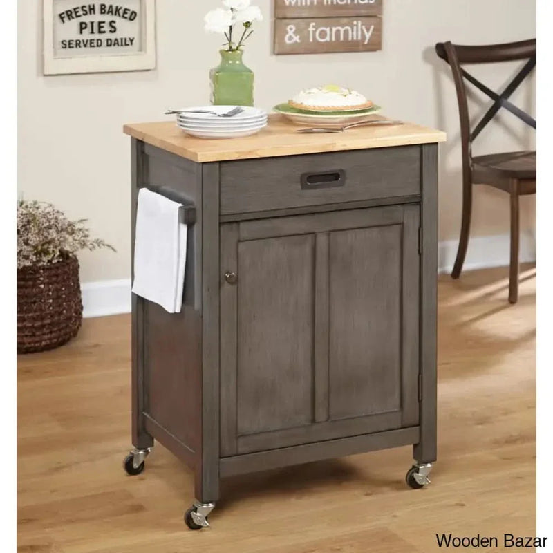 Jonesville Kitchen Cart Kitchen trolley cart cabinet kitchen island with storage