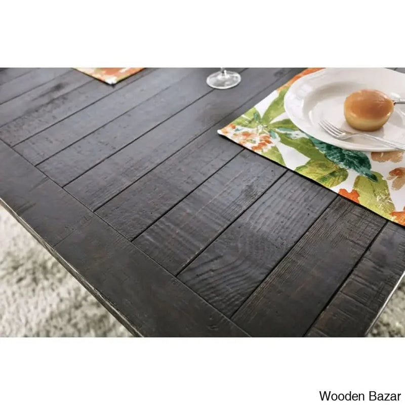 Julian 6 - Person Wooden Dining Table Set