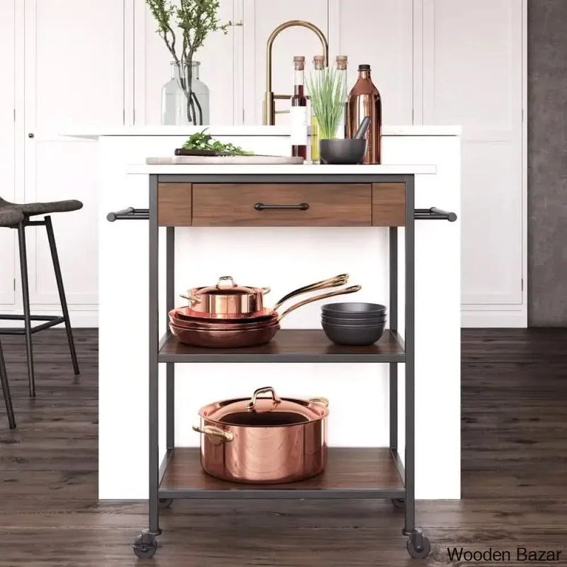Kane Metal Kitchen Cart Kitchen trolley cart cabinet kitchen island with storage