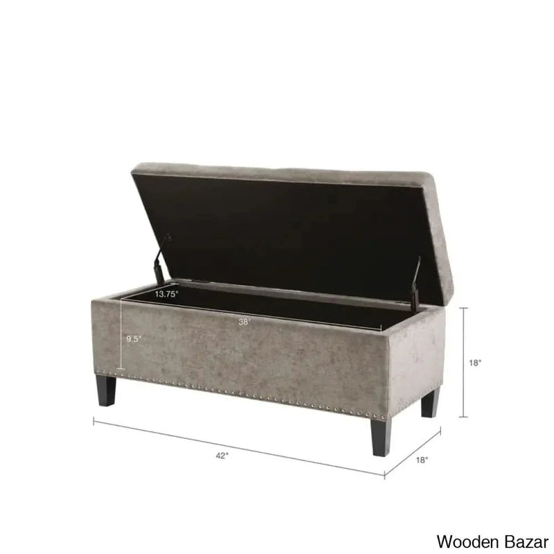 Karter Upholstered Flip Top Storage Bench