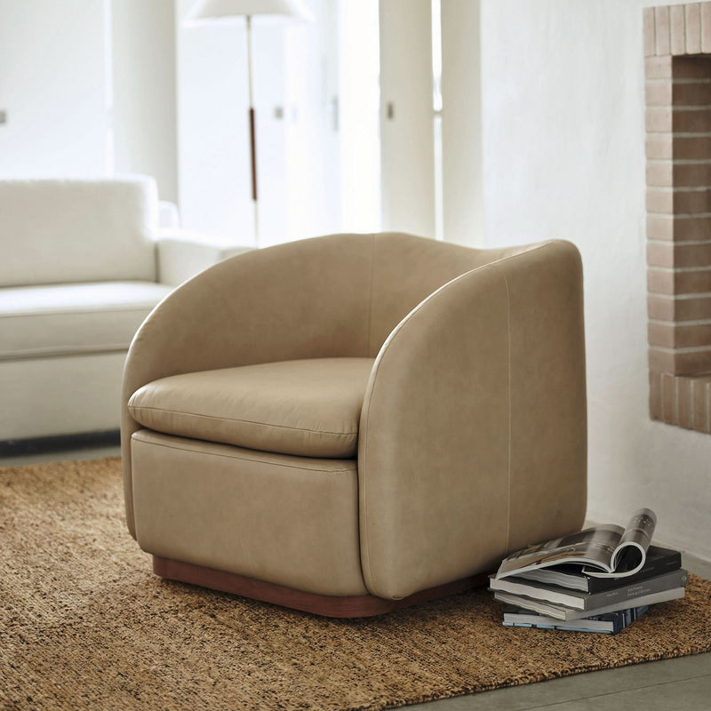 Kazuin Swivel Leather Chair - Craft Decor