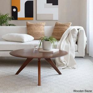 Kayseeb Solid Wood Single Coffee And Center Table Walnut