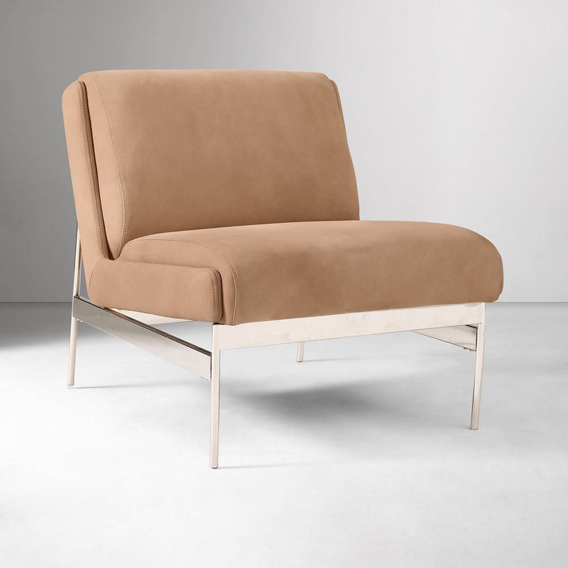 Rendpix Leather Slipper Chair - Craft Decor