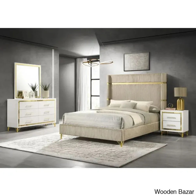 Landry Premium 3 Piece Bedroom Set For Luxury Living - Craft Decor Bed