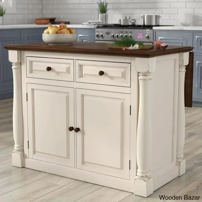 Larchwood Wood Kitchen Island Kitchen trolley cart cabinet kitchen island with storage