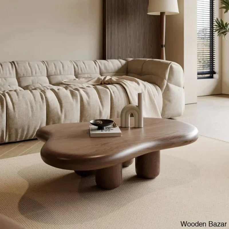 Leshanda Brown Wood Coffee and center Table