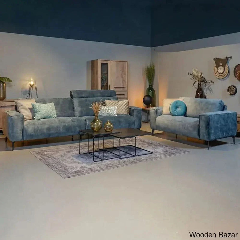 Lexman 3+2 Seater Sofa with Metal Accents with Innovative Design for Modern Living