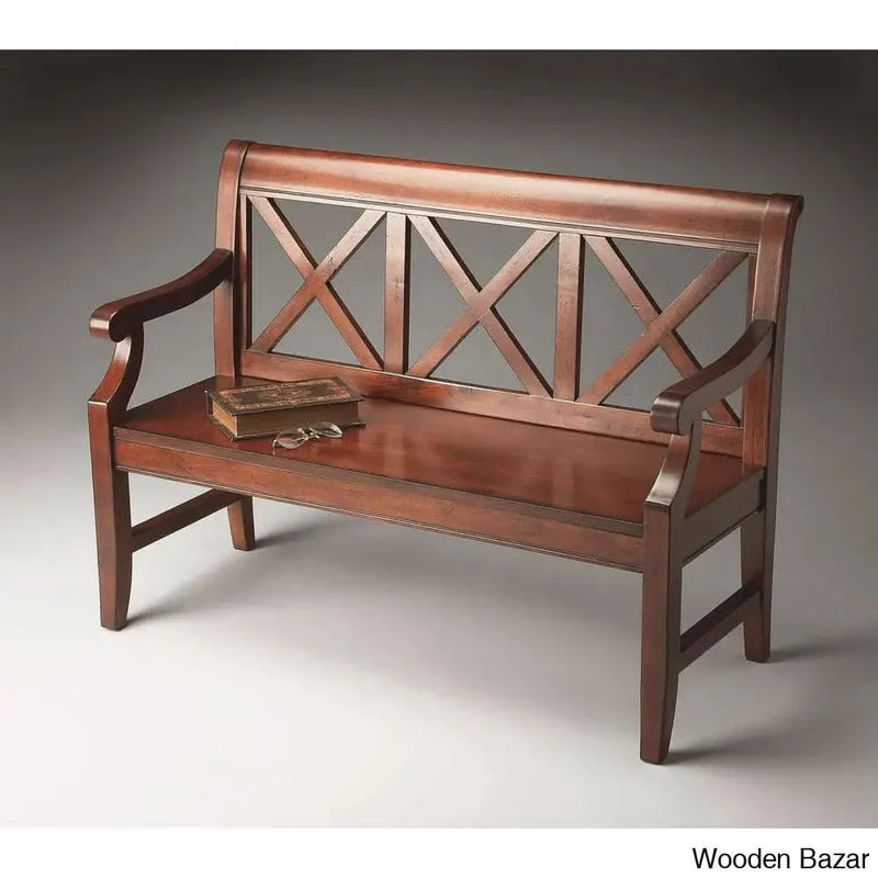 Lilyon Modern 2 Seater Bench in Solid Teak Wood