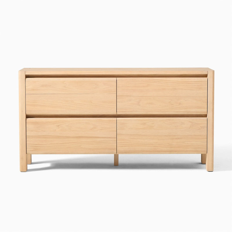 Howrack Minimalist Natural Wood 4-Drawer Dresser - Craft Decor
