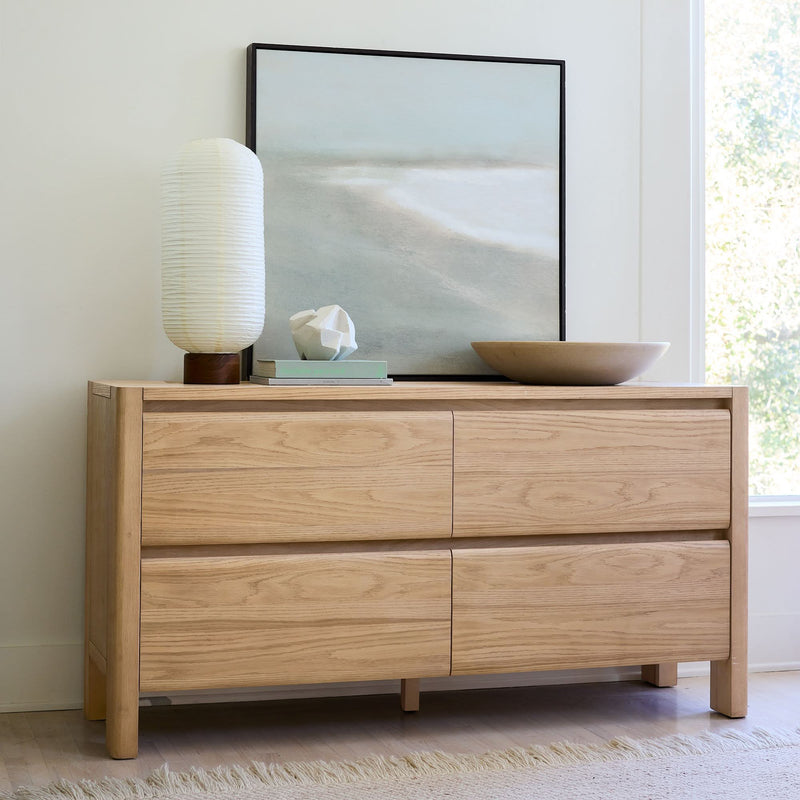 Howrack Minimalist Natural Wood 4-Drawer Dresser - Craft Decor