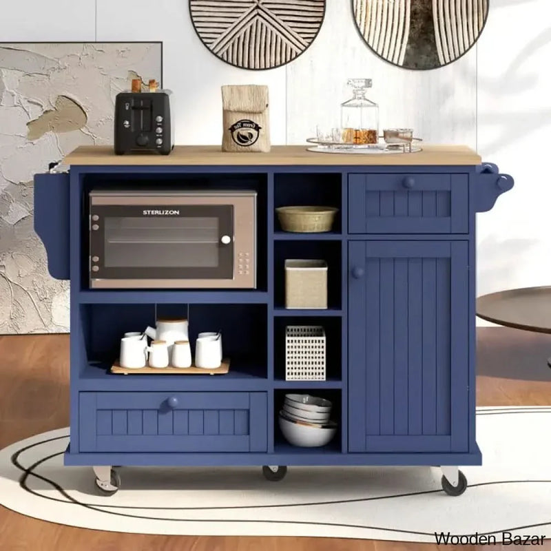 Litten Wood Kitchen Island Kitchen trolley cart cabinet kitchen island with storage