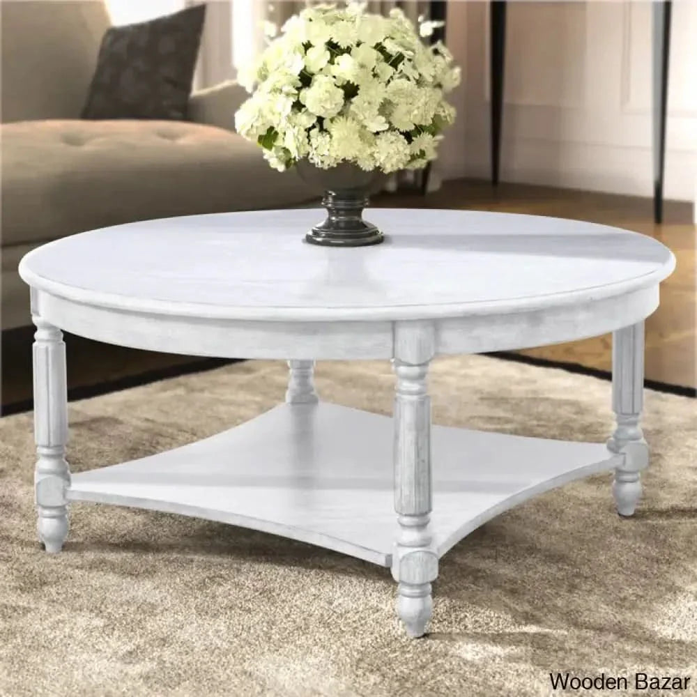 Locke Solid Wood Single Coffee And Center Table - Craft Decor Anti White