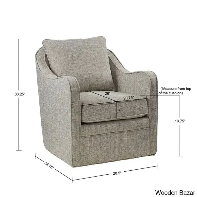 Loftus Wide Swivel Arm sofa chair - Craft Decor