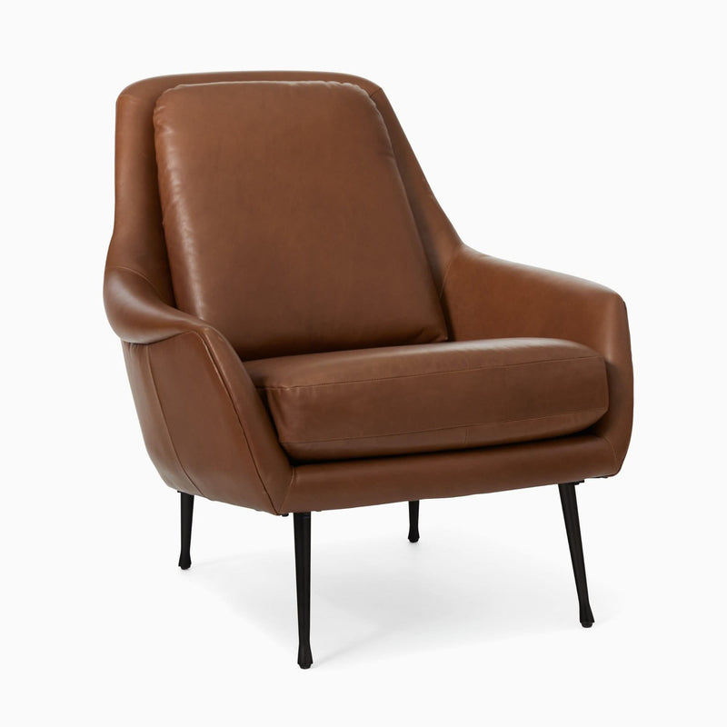 Aintex Leather chair in metal Legs - Craft Decor