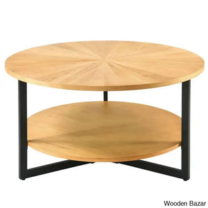 Lovekush Framed Coffee And Center Table With Storage Light Oak