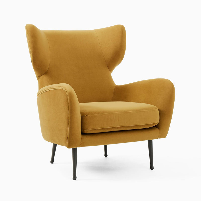 Wixfire Wing Chair in Metal Legs - Craft Decor