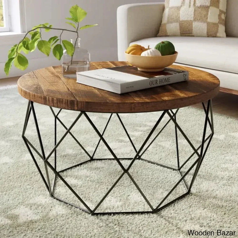 Lupi Solid Wood Top Coffee Table and center table