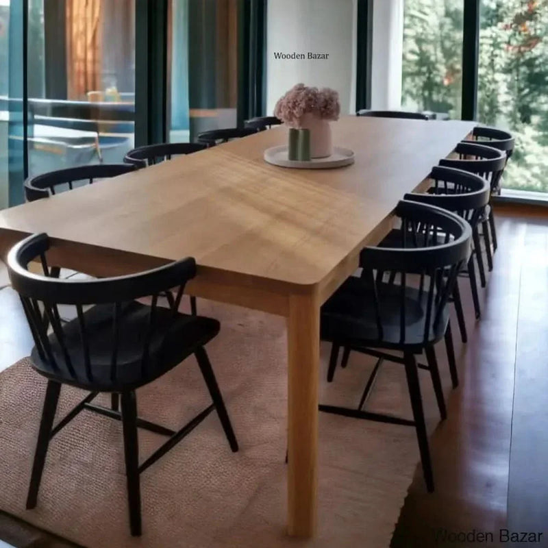 Luxurious 10 Seater Solid Wood Dining Table Set With Chair - Modern, Spacious And Stylish
