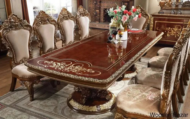 Luxury 10 seater Royal Dining Table Set - Craft Decor