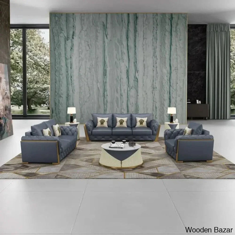 Luxury Collection 3 Piece Leather Living Room 6 Seater Sofa set