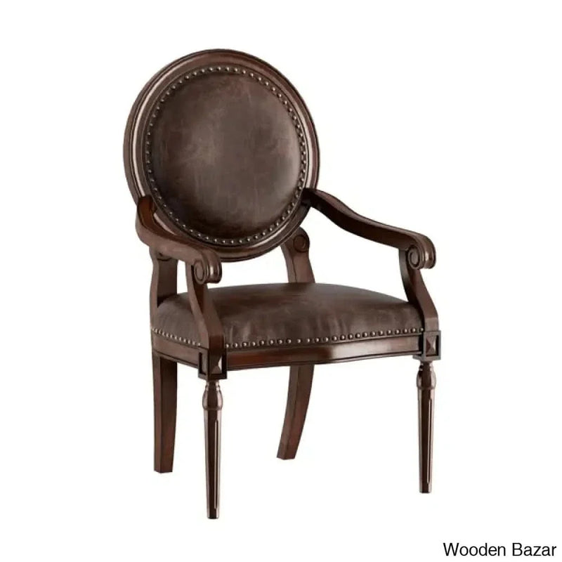 Luxury Upholstered Side Armchair - Elegant Dining Room Chair