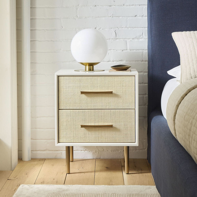 Modern Minimalist Nightstand with Gold Accents - Craft Decor