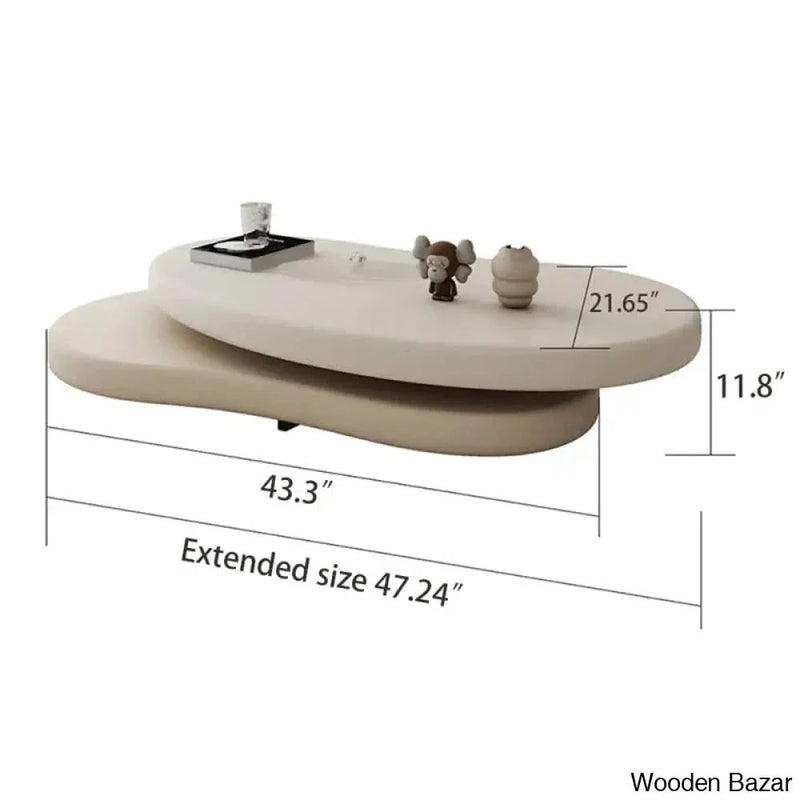 Maseik Extendable Solid Coffee and center Table