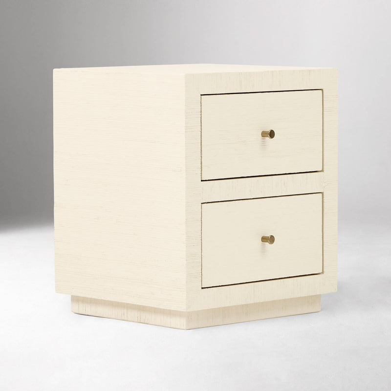 Jaytorq Painted Grasscloth Nightstand - Craft Decor