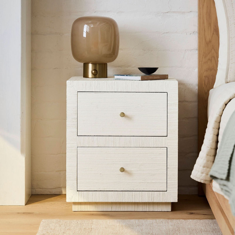 Jaytorq Painted Grasscloth Nightstand - Craft Decor