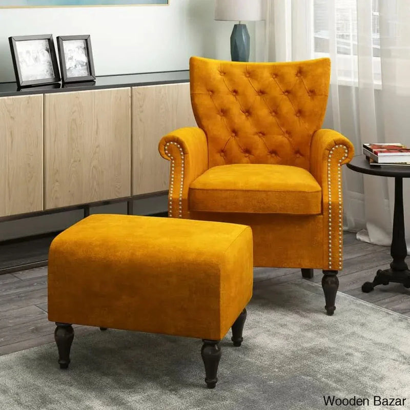Micky 31'' Wide Tufted Armchair and Ottoman