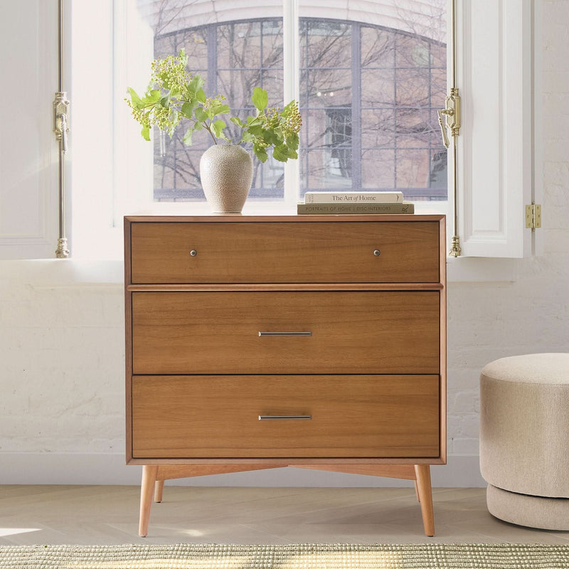 Pazleer Modern Mid-Century 3-Drawer Dresser - Craft Decor