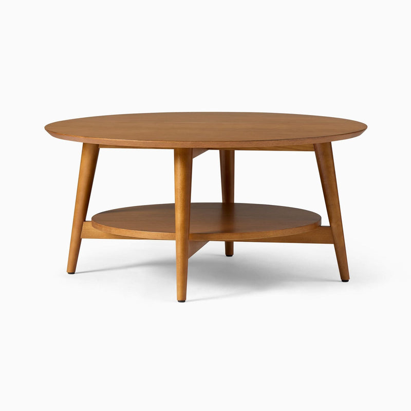 Wajender Mid-Century Round Coffee Table - Craft Decor