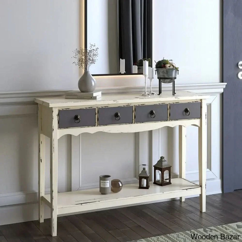 Mirael Console Table in teak wood